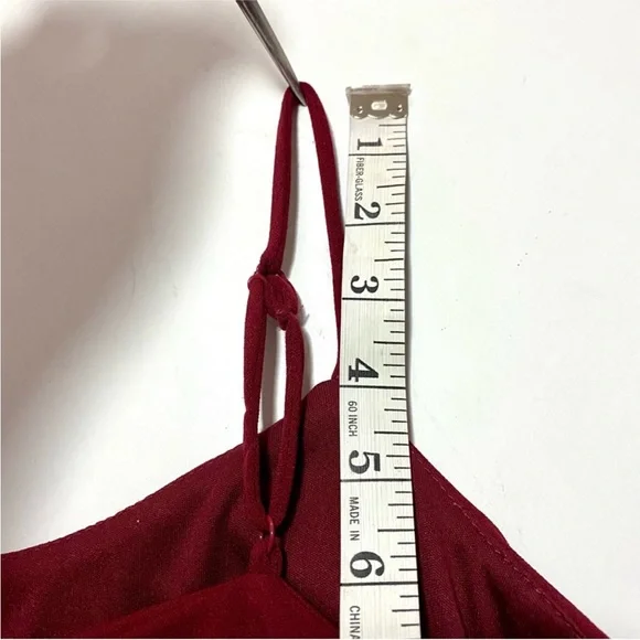 LULUS All My Loving Wine Red Knotted Mermaid Maxi Dress Large - Picture 13 of 13